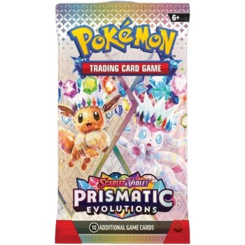 Pokémon Scarlet & Violet:  Prismatic Evolutions Booster papildymas (10 kortų) (anglų k.)