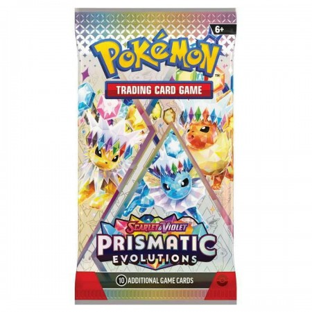 Pokémon Scarlet & Violet:  Prismatic Evolutions Booster papildymas (10 kortų) (anglų k.)