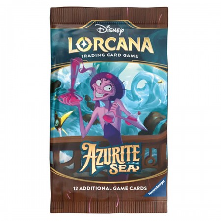 Disney Lorcana Azurite Sea Booster kortų papildymas (12 kortų) (anglų k.)