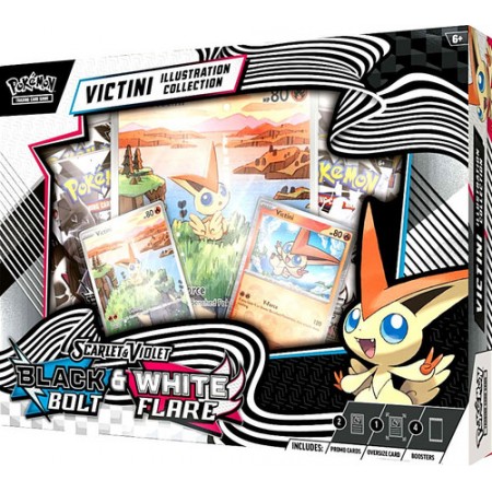 Pokémon Scarlet & Violet: Black Bolt & White Flare - Unova Victini Illustration Collection dėžė (anglų k.)