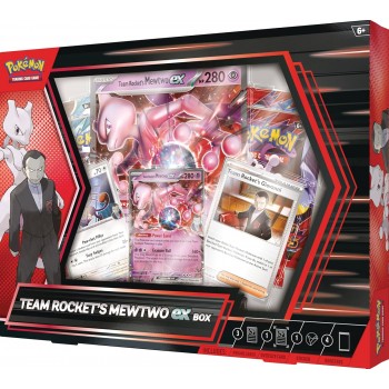 Pokemon Destined Rivals: Team Rocket's Mewtwo ex dėžė (4 pakuotės) (anglų k.)