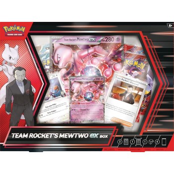 Pokemon Destined Rivals: Team Rocket's Mewtwo ex dėžė (4 pakuotės) (anglų k.)