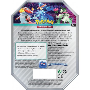 Pokemon Scarlet & Violet: Paldea Partners Skardinė dėžutė - Quaquaval ex