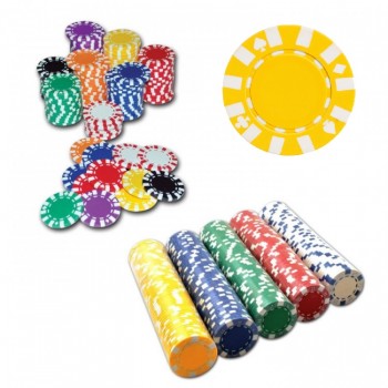 Pokerio žetonai 50 vnt. (geltonos spalvos) Star