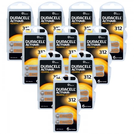 Duracell Activair 312 baterijos klausos aparatams 60 vnt.