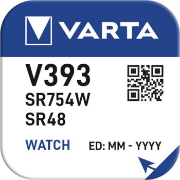 Varta 393 (SR754W) SR48 baterijos 10 vnt. Varta 393 (SR754W) SR48 baterijos 10 vnt.