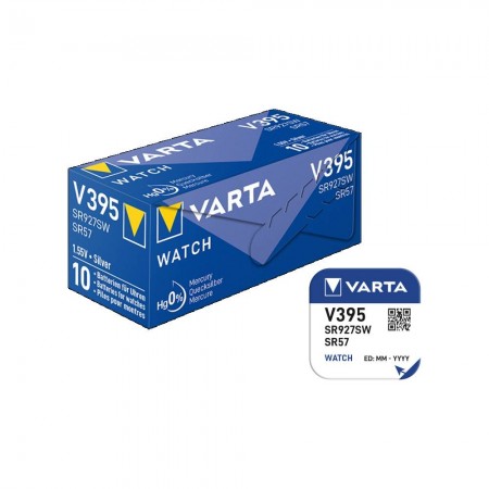 Varta 395 (SR927SW) SR57 baterijos 10 vnt. Varta 395 (SR927SW) SR57 baterijos 10 vnt.