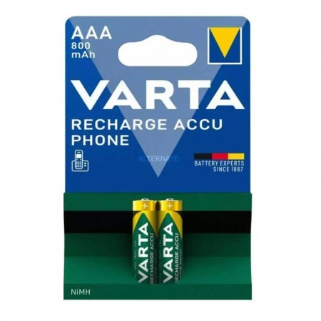 Varta Recharge Accu Phone AAA 800mAh (58398) baterijos 2 vnt. Varta Recharge Accu Phone AAA 800mAh (58398) baterijos 2 vnt.