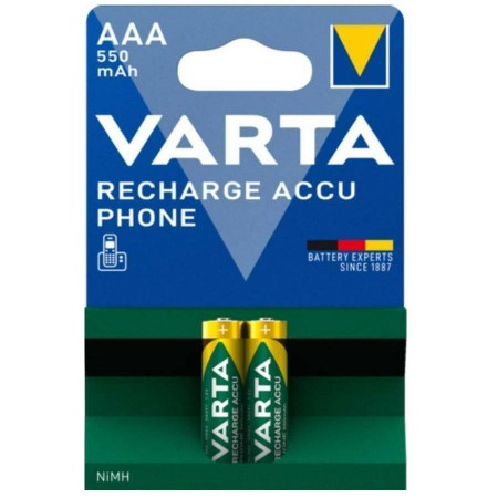 Varta Recharge Accu Phone AAA 550mAh (58397) baterijos 2 vnt. Varta Recharge Accu Phone AAA 550mAh (58397) baterijos 2 vnt.
