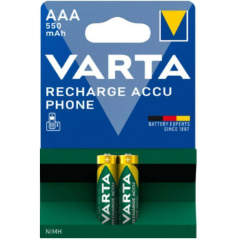 Varta Recharge Accu Phone AAA 550mAh (58397) baterijos 2 vnt. Varta Recharge Accu Phone AAA 550mAh (58397) baterijos 2 vnt.