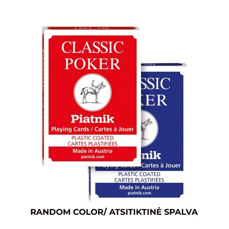 Piatnik Classic 2 Index Pokerio kortų kaladė 1 vnt. (raudona arba mėlyna) Piatnik Classic 2 Index Pokerio kortų kaladė 1 vnt. (raudona arba mėlyna)