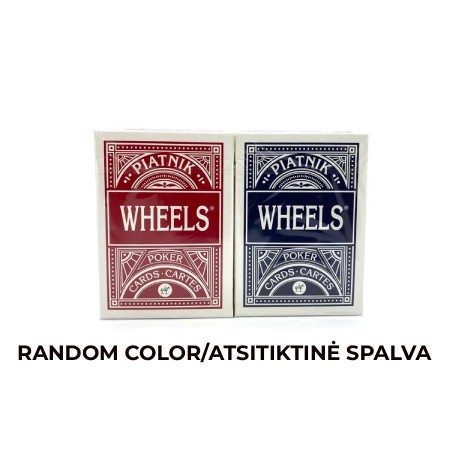 Piatnik Wheels pokerio kortų kaladė 1 vnt. (raudona arba mėlyna)