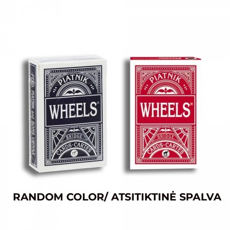 Piatnik Wheels Bridžo žaidimo kortų kaladė 1 vnt. (raudona arba mėlyna)