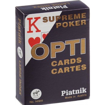 Piatnik Opti Supreme Jumbo Index Pokerio kortų kaladė 1 vnt. (raudona arba mėlyna)