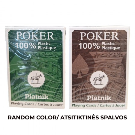 Piatnik 100% Plastikinės Pokerio kortos 1 vnt. (žalios arba rudos)