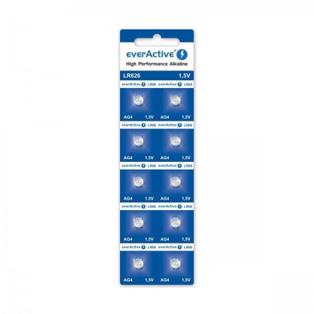 EverActive AG4/ LR626 šarminės baterijos 10 vnt.
