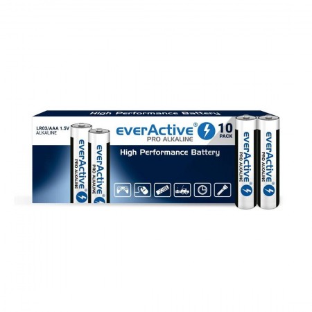 EverActive AAA LR03 Pro šarminės baterijos 10 vnt.