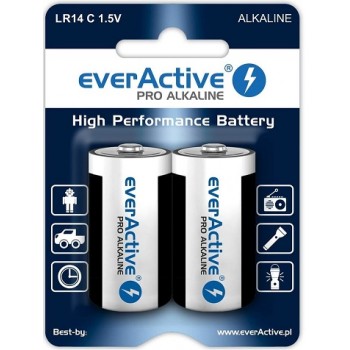 EverActive LR14 C Alkaline Pro šarminės baterijos 2 vnt.