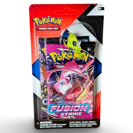 Pokemon Sword & Shield: Fusion Strike papildymų rinkinys su Celebi ženkliuku (anglų k.) Pokemon Sword & Shield: Fusion Strike papildymų rinkinys su Celebi ženkliuku (anglų k.)