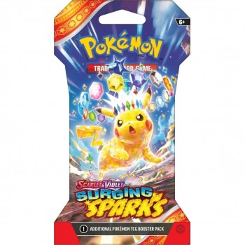 Pokemon Scarlet & Violet: Surging Sparks Sleeved Booster kortų papildymo pakuotė 1 vnt.