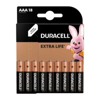 Duracell AAA Basic LR03 1.5V šarminės baterijos 18 vnt.