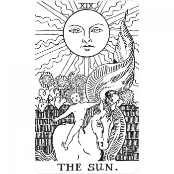 Kosmetinis defektas Black & White Rider-Waite Taro kortos US Games Systems