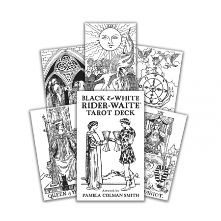 Kosmetinis defektas Black & White Rider-Waite Taro kortos US Games Systems