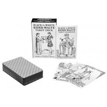 Kosmetinis defektas Black & White Rider-Waite Taro kortos US Games Systems