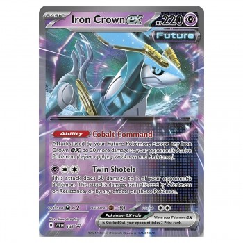 Pokémon TCG: Paradox Destinies Iron Crown Ex rinkinys metalinėje dėžutėje