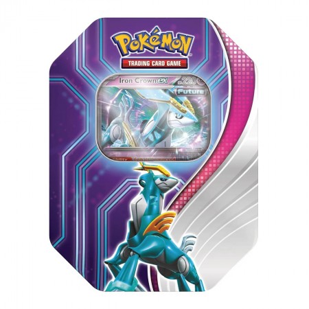 Pokémon TCG: Paradox Destinies Iron Crown Ex rinkinys metalinėje dėžutėje