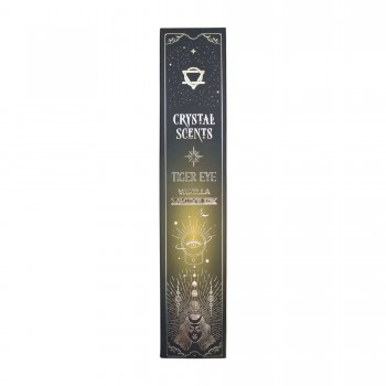 Vanilės aromato natūralūs smilkalai su Tigro Akies kristalais Crystal Scents Vanilės aromato natūralūs smilkalai su Tigro Akies kristalais Crystal Scents