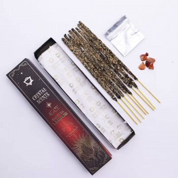 Šafrano aromato natūralūs smilkalai su Agato kristalais Crystal Scents