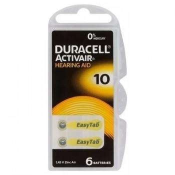 Duracell Activair 10 baterijos klausos aparatams 60 vnt.
