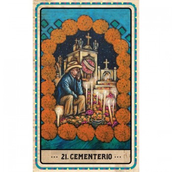 Kosmetinis defektas Dia De Los Muertos Oracle kortos Blue Angel