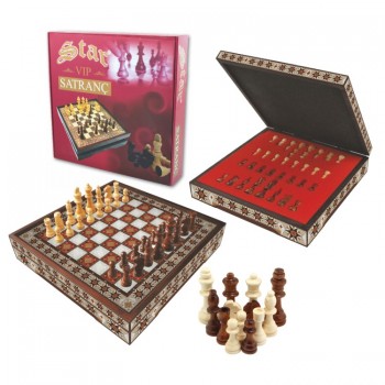 Kosmetinis defektas Vip Chess Set Hatem Lux L dydžio šachmatų rinkinys Star Kosmetinis defektas Vip Chess Set Hatem Lux L dydžio šachmatų rinkinys Star