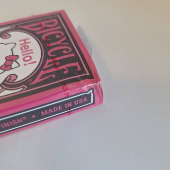 Kosmetinis defektas Hello Kitty Black & Pink žaidimo kortos Bicycle