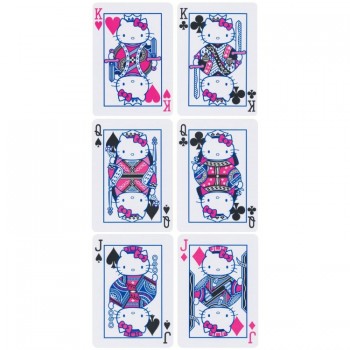 Kosmetinis defektas Hello Kitty Black & Pink žaidimo kortos Bicycle