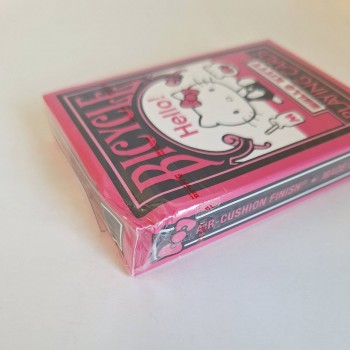 Kosmetinis defektas Hello Kitty Black & Pink žaidimo kortos Bicycle