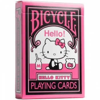 Kosmetinis defektas Hello Kitty Black & Pink žaidimo kortos Bicycle