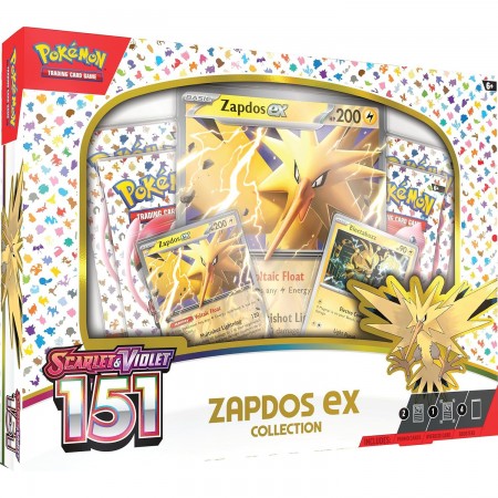 Pokemon TCG: Scarlet & Violet 151 - Zapdos Ex Box rinkinys (anglų k.)