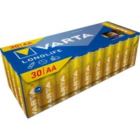 Varta AA Longlife LR6 šarminės baterijos 30 vnt. Varta AA Longlife LR6 šarminės baterijos 30 vnt.