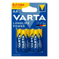 Varta AA Longlife Power LR6 šarminės baterijos 6 vnt. Varta AA Longlife Power LR6 šarminės baterijos 6 vnt.