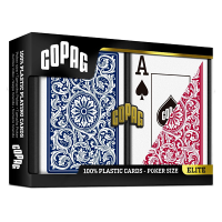 Copag Elite 1546 dviguba žaidimo kortų kaladė (raudona/mėlyna)