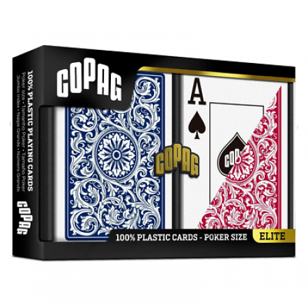 Copag Elite 1546 dviguba žaidimo kortų kaladė (raudona/mėlyna)