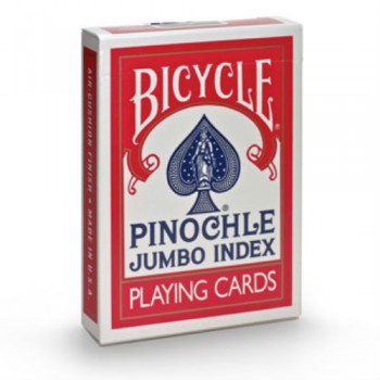 Bicycle Pinochle Jumbo kortos (Raudonos)
