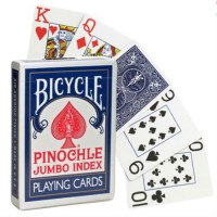 Bicycle Pinochle Jumbo kortos (Mėlynos)