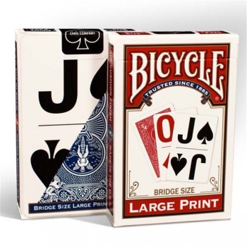 Bicycle Large Print kortos (Raudonos)