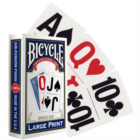 Bicycle Large Print kortos (Mėlynos)