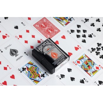 Bicycle Prestige Standard pokerio kortos dėžutėje (Raudonos)