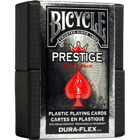 Bicycle Prestige Standard pokerio kortos dėžutėje (Raudonos)